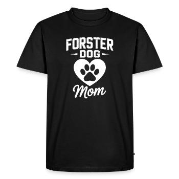 Maman de chien en famille d’accueil - Cadeau adopté par un chien - T-shirt Premium bio Homme - noir - Devant - Nico (187cm)