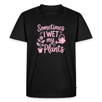 Expressions des plantes d’intérieur Fleurs drôles Cadeau - T-shirt Premium bio Homme - noir - Devant - Nico (187cm)