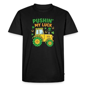 Tente ma chance Tracteur de la Saint-Patrick - T-shirt Premium bio Homme - noir - Devant - Nico (187cm)