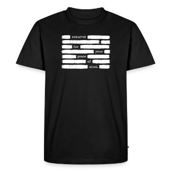 Un blackout pour des raisons de sécurité. Gouvernement - T-shirt Premium bio Homme - noir - Devant - Nico (187cm)