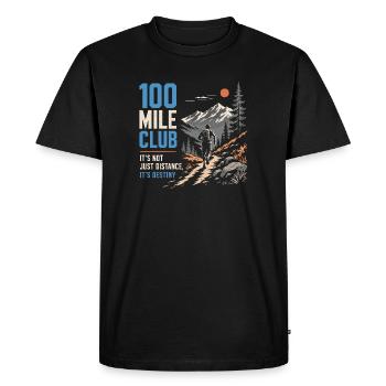 Trail Running - 100 Mile Club   - Men's Premium Organic T-Shirt - black - Front - Nico (187cm)