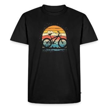 Style rétro du VTT - T-shirt Premium bio Homme - noir - Devant - Nico (187cm)