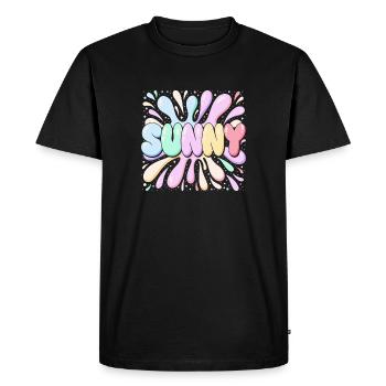Bubble Burst SUNNY - Men's Premium Organic T-Shirt - black - Front - Nico (187cm)