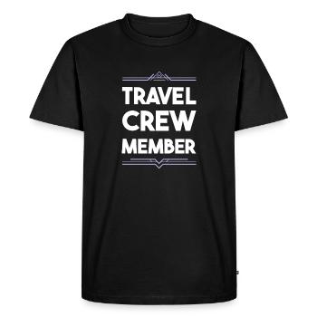 Travel Crew - Men's Premium Organic T-Shirt - black - Front - Nico (187cm)