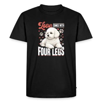 Bichon Frise Dog Breed - Men's Premium Organic T-Shirt - black - Front - Nico (187cm)