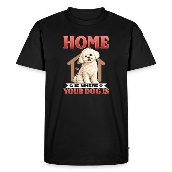 Bichon Frise Dog Breed - Men's Premium Organic T-Shirt - black - Front - Nico (187cm)