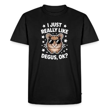 Dictons Degus Drôle de cadeau Degus - T-shirt Premium bio Homme - noir - Devant - Nico (187cm)