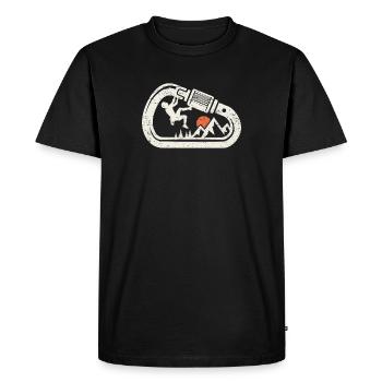 Escalade de bloc Escalade sur roche - T-shirt Premium bio Homme - noir - Devant - Nico (187cm)