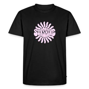 Soleil Sunshine Rose Éclatant - T-shirt Premium bio Homme - noir - Devant - Nico (187cm)
