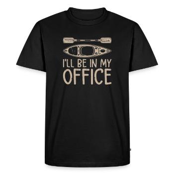 I'll be in my office - Funny Kayaking Kayaker - Men's Premium Organic T-Shirt - black - Front - Nico (187cm)