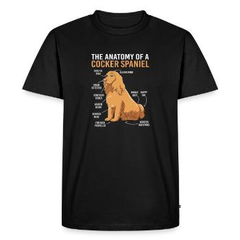 Cocker Spaniel - Men's Premium Organic T-Shirt - black - Front - Nico (187cm)