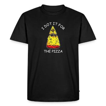 Pizza Pizza Lovers - Men's Premium Organic T-Shirt - black - Front - Nico (187cm)