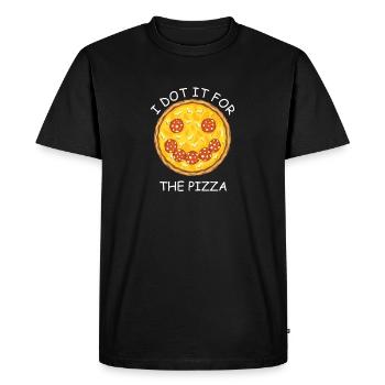 Pizza Pizza Face Pizza Lover - T-shirt Premium bio Homme - noir - Devant - Nico (187cm)