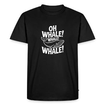 Oh Baleine ! Baleine ! Baleine ! - T-shirt Premium bio Homme - noir - Devant - Nico (187cm)
