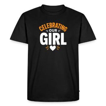 Célébrer notre fille - T-shirt Premium bio Homme - noir - Devant - Nico (187cm)