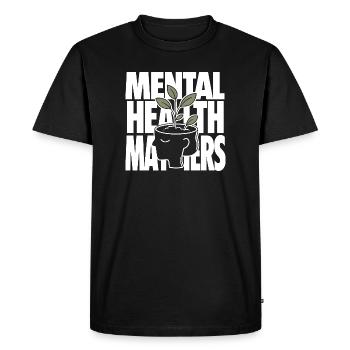 Mental Health Matters Design - T-shirt Premium bio Homme - noir - Devant - Nico (187cm)