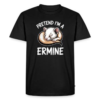 Dictons d’hermine Drôle d’hermine Cadeau drôle d’hermine - T-shirt Premium bio Homme - noir - Devant - Nico (187cm)