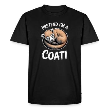 Coatis Sayings Funny Coatis Gift - Men's Premium Organic T-Shirt - black - Front - Nico (187cm)