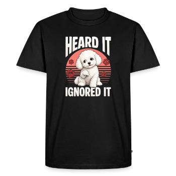 Bichon Frise Dog Breed - Men's Premium Organic T-Shirt - black - Front - Nico (187cm)