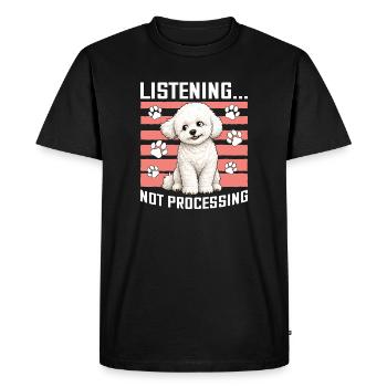 Bichon Frise Dog Breed - Men's Premium Organic T-Shirt - black - Front - Nico (187cm)