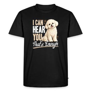 Bichon Frise Dog Breed - Men's Premium Organic T-Shirt - black - Front - Nico (187cm)