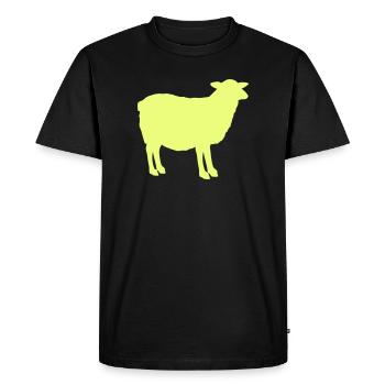 Sheep - Men's Premium Organic T-Shirt - black - Front - Nico (187cm)