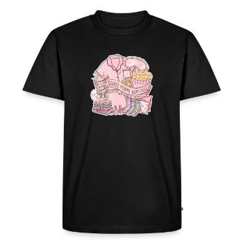 Soirée Pyjama Jeunes Filles - T-shirt Premium bio Homme - noir - Devant - Nico (187cm)