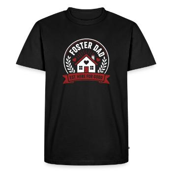 Emblème d’amour de la maison de famille d’accueil - T-shirt Premium bio Homme - noir - Devant - Nico (187cm)