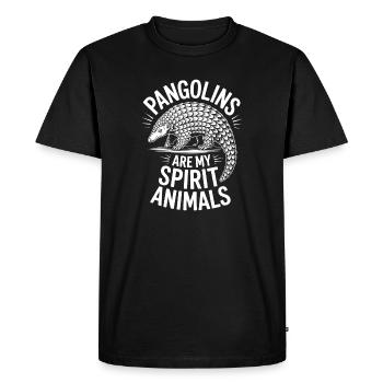 Pangolin Sayings Pine Cone Gift - Men's Premium Organic T-Shirt - black - Front - Nico (187cm)