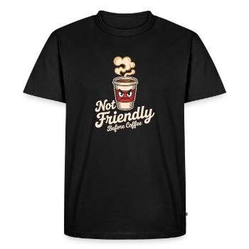 Introverti Pas Amical Solitaire Antisocial - T-shirt Premium bio Homme - noir - Devant - Nico (187cm)