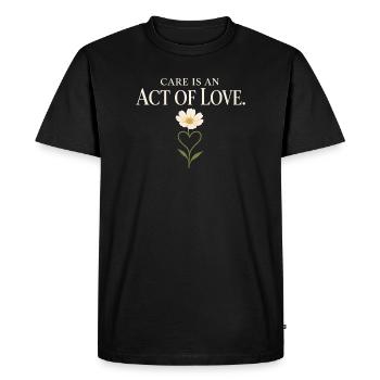 Care for the elderly for parents, family caregivers, - Men's Premium Organic T-Shirt - black - Front - Nico (187cm)