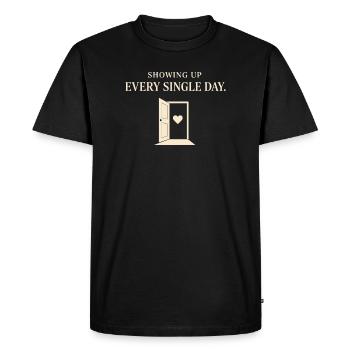 Care for the elderly for parents, family caregivers, - Men's Premium Organic T-Shirt - black - Front - Nico (187cm)