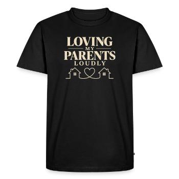 Care for the elderly for parents, family caregivers, - Men's Premium Organic T-Shirt - black - Front - Nico (187cm)