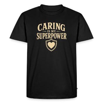 Care for the elderly for parents, family caregivers, - Men's Premium Organic T-Shirt - black - Front - Nico (187cm)