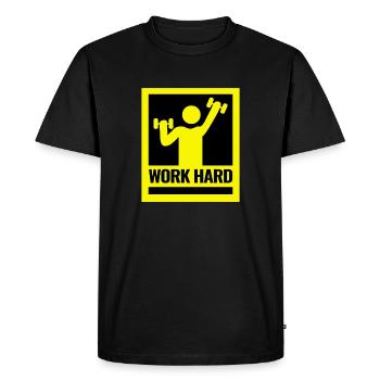 Conception motivante de l’entraînement en force - T-shirt Premium bio Homme - noir - Devant - Nico (187cm)