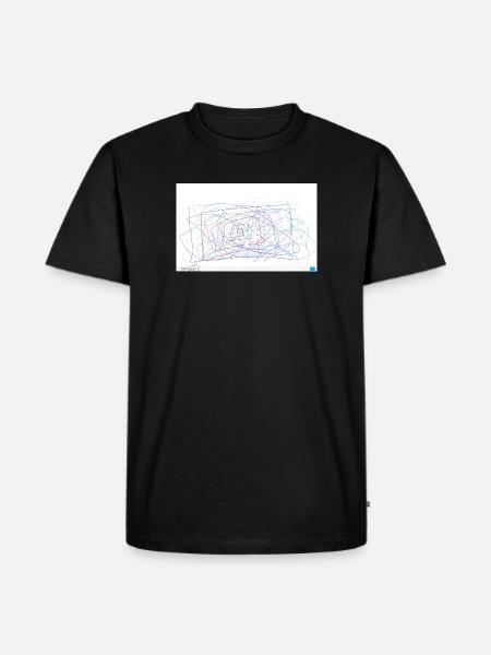 Abstract Paint Swirl Sketch - Men's Premium Organic T-Shirt - black