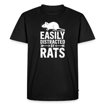Rat Sayings Rat Funny Rat Gift - Men's Premium Organic T-Shirt - black - Front - Nico (187cm)