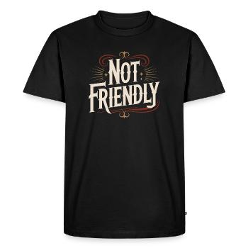 Introverti Pas Amical Solitaire Antisocial - T-shirt Premium bio Homme - noir - Devant - Nico (187cm)
