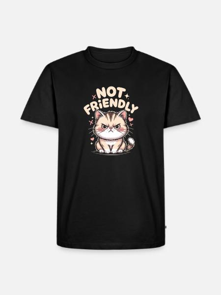 Not Friendly Introvert Antisocial Loner - Men's Premium Organic T-Shirt - black