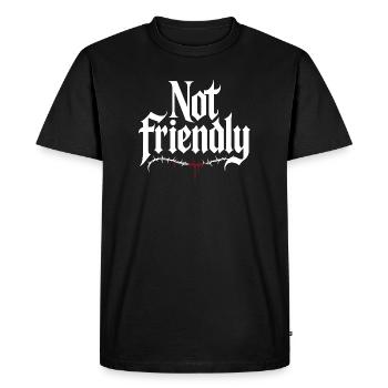 Introverti Pas Amical Solitaire Antisocial - T-shirt Premium bio Homme - noir - Devant - Nico (187cm)
