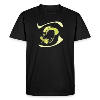 Musique et silhouette - T-shirt Premium bio Homme - noir - Devant - Nico (187cm)