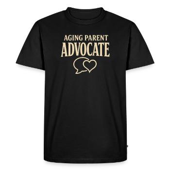 Care for the elderly for parents, family caregivers, - Men's Premium Organic T-Shirt - black - Front - Nico (187cm)