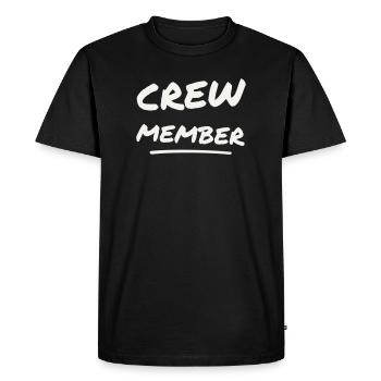 Lettrage au pinceau des membres de l’équipe - Événement du personnel - T-shirt Premium bio Homme - noir - Devant - Nico (187cm)