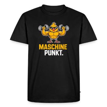 Machine Point Muscle Drôle Fitness - T-shirt Premium bio Homme - noir - Devant - Nico (187cm)