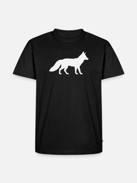 Wolf - Männer Premium Bio T-Shirt - Schwarz