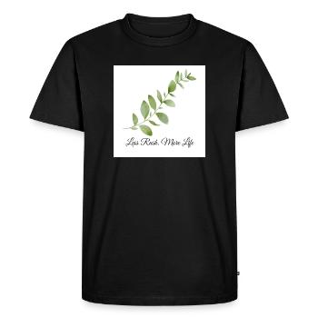 Moins de précipitation, plus de vie : design botanique - T-shirt Premium bio Homme - noir - Devant - Nico (187cm)