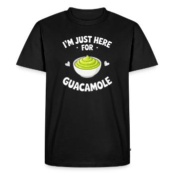 Cadeau de trempette de guacamole et avocat - T-shirt Premium bio Homme - noir - Devant - Nico (187cm)