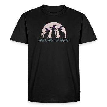 Halloween du chat noir effrayant - Quelle sorcière est laquelle - T-shirt Premium bio Homme - noir - Devant - Nico (187cm)