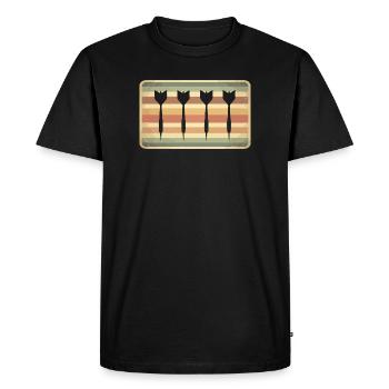 Dart Darts - Men's Premium Organic T-Shirt - black - Front - Nico (187cm)