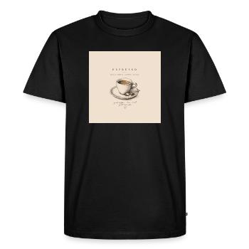 Life Begins After Espresso | Vintage Coffee Lover - Men's Premium Organic T-Shirt - black - Front - Nico (187cm)